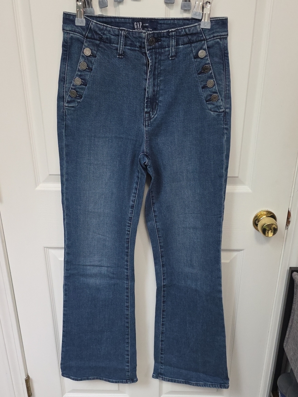 GAP Women's Blue Denim 70s Flare Sailor Jeans
